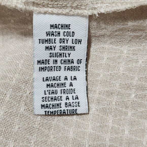 Eileen Fisher Womens 100% Linen Maxi Skirt Beige Side-Slit Unlined Size S - Picture 9 of 10